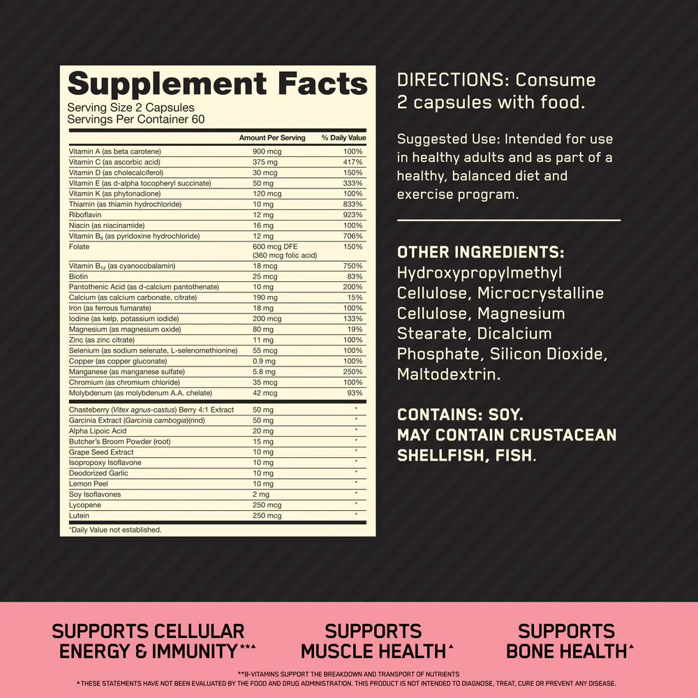 Optimum-Nutrition-Opti-Women-120-Caps-Nutrition-Facts