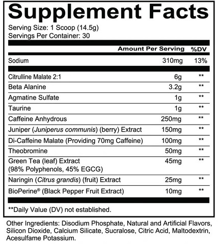 Total-War-Pre-Workout-30-Servings-By-Redcon1-Nutrition-Facts